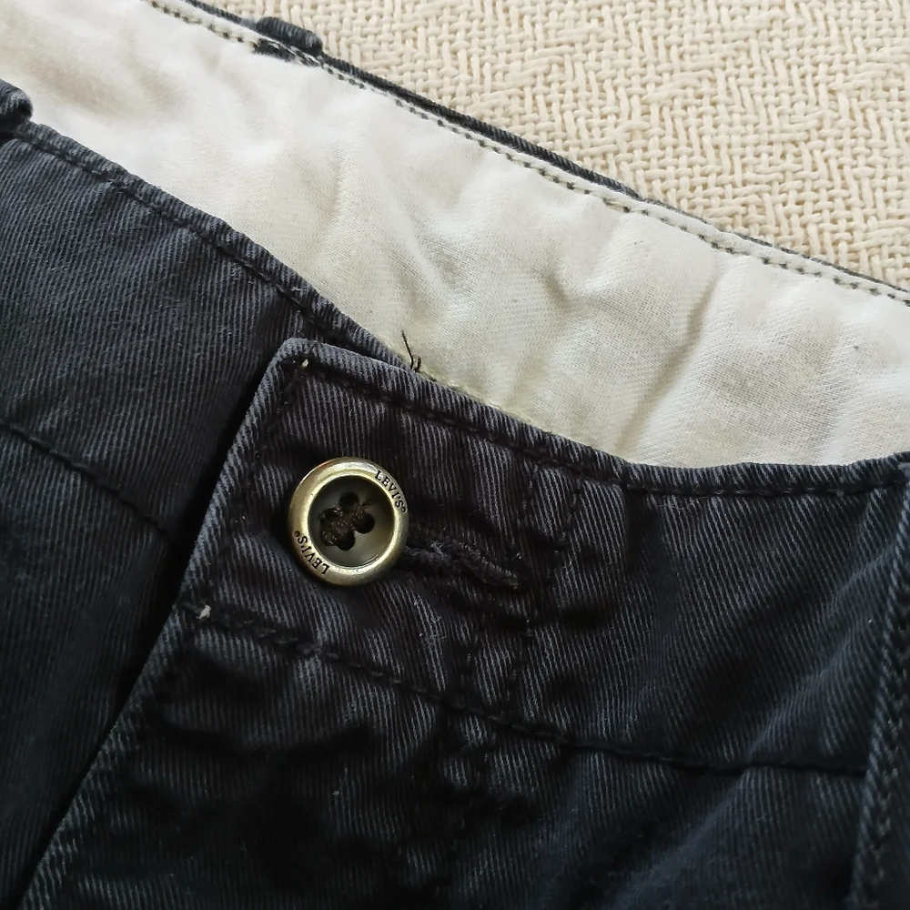 levis ♡ ace cargo twill black mens 36×30 grunge utility gorpcore workwear white